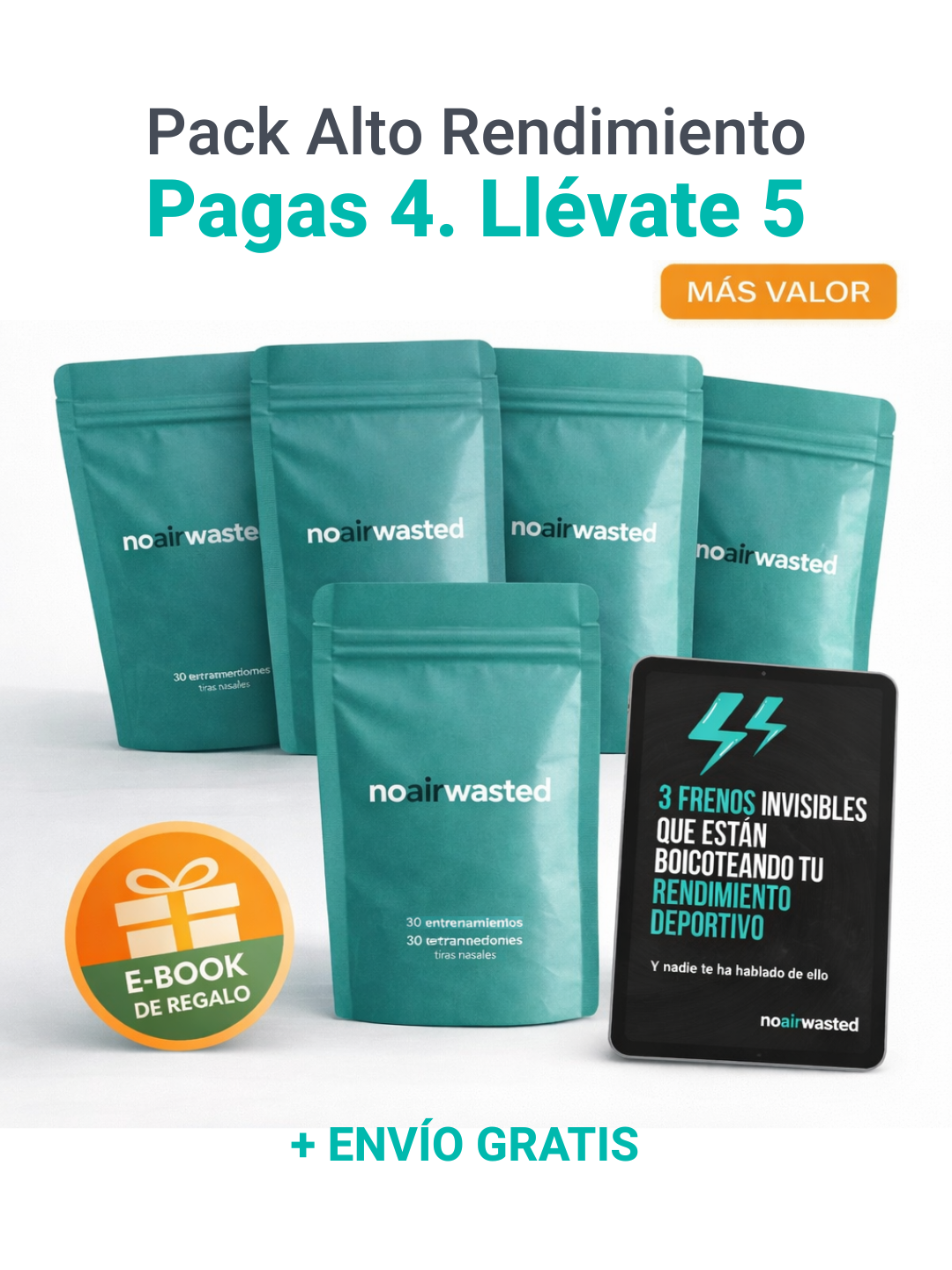 Tiras Nasales NO AIR WASTED